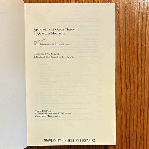 Applications group theory - of,